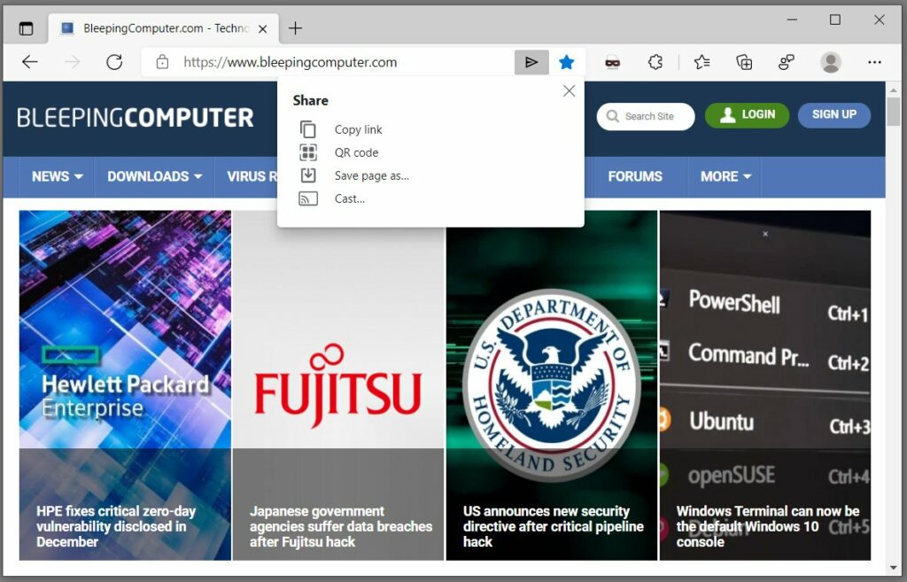 Microsoft Edge Canary gets new Sharing Hub 2 feature Microsoft Edge Canary gets new Sharing Hub feature