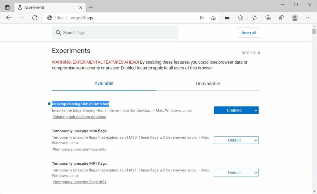 Microsoft Edge Canary gets new Sharing Hub 4 feature Microsoft Edge Canary
