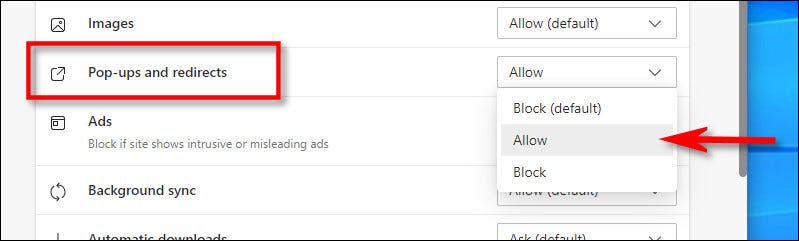 Πώς να επιτρέψετε τα pop-ups στον Microsoft Edge 10 edge