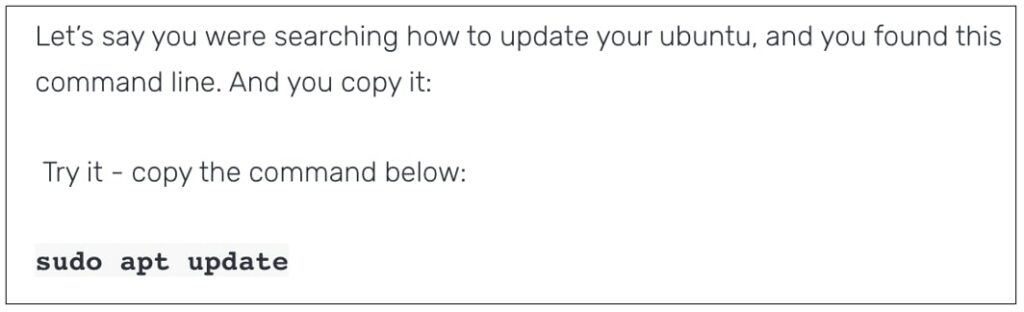 Μην κάνετε copy-paste commands από webpages 2 Μην κάνετε copy-paste commands από webpages