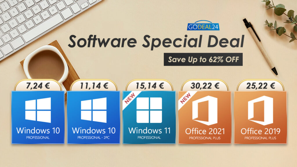 Buy Windows for €7.24 - Microsoft Office 2021 at a low price - Godeal24 offers 1 Buy Windows for €7.24 - Microsoft Office 2021 at a low price - Godeal24 offers