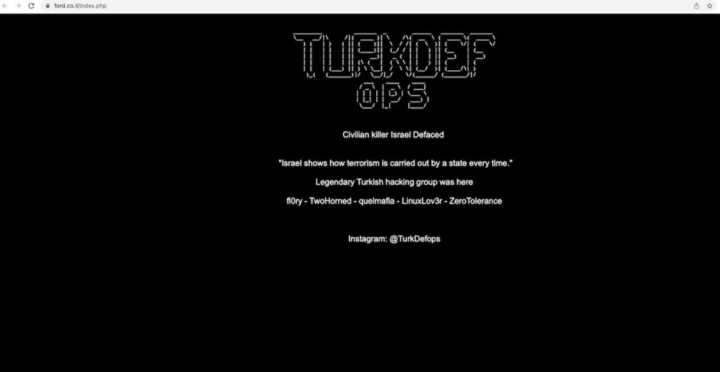 Turkdef Ops Turkish hackers: Defacement of Ford and Mazda of Israel! 2 Turkdef Ops Turkish hackers: Defacement of Ford and Mazda of Israel!