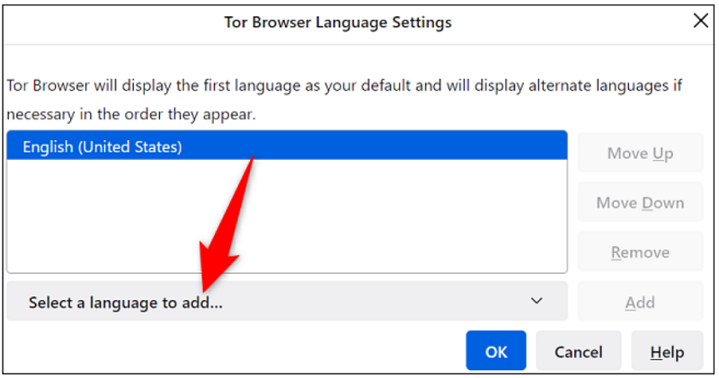 How to change the language of the Tor browser