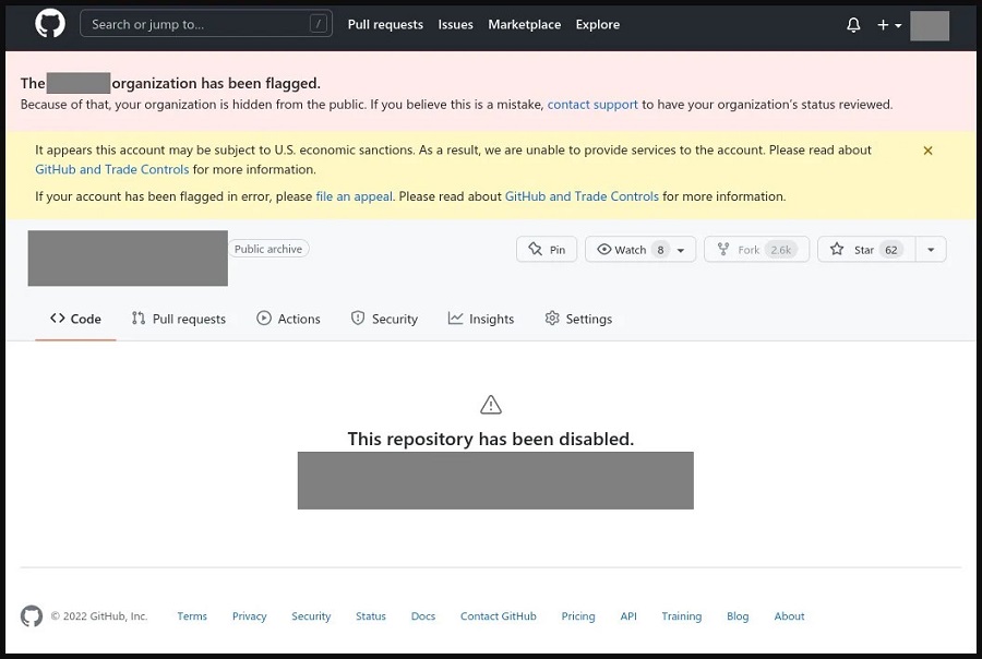 GitHub: Αναστολή λογαριασμών Ρώσων προγραμματιστών σε εταιρείες που έχουν υποστεί κυρώσεις 2 GitHub: Αναστολή λογαριασμών Ρώσων προγραμματιστών σε εταιρείες που έχουν υποστεί κυρώσεις