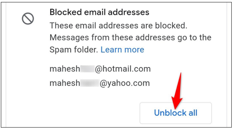 Πώς να ξεμπλοκάρετε κάποιον στο Gmail 10 Gmail