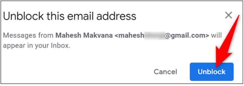 Πώς να ξεμπλοκάρετε κάποιον στο Gmail 6 Gmail