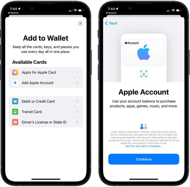 Η εφαρμογή Wallet πλέον υποστηρίζει Apple Account Cards στο iOS 15.5 2 Wallet Apple Account
