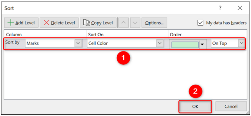 Πώς να ταξινομήσετε κατά χρώμα στο Microsoft Excel 5 Πώς να ταξινομήσετε κατά χρώμα στο Microsoft Excel