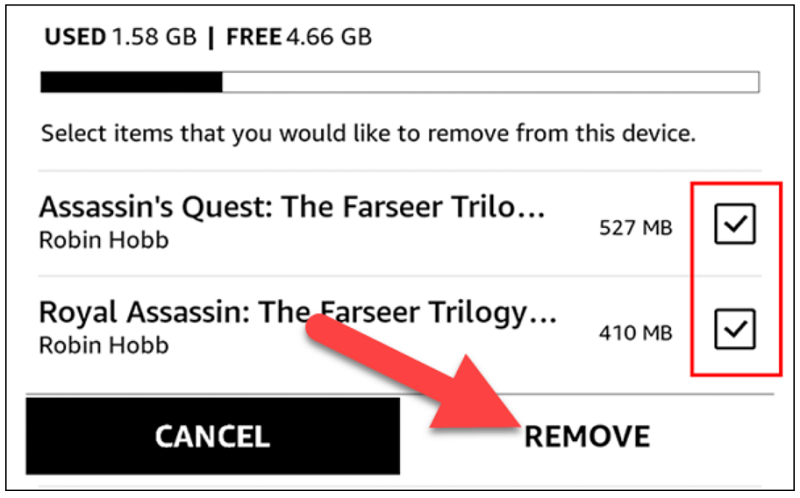 How to remove books from a Kindle 9 Kindle books