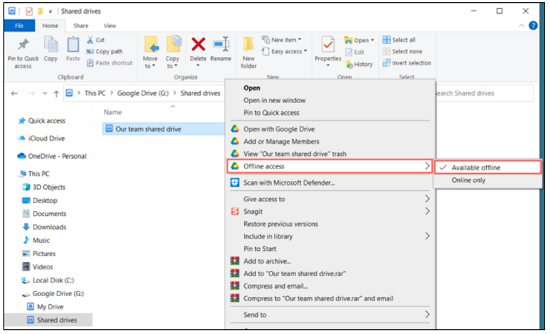 Πώς να προσθέσετε ένα κοινόχρηστο Google Drive στο Windows File Explorer 15 Google Drive