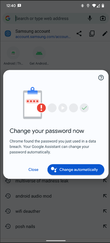 Google Assistant: Θα σας προειδοποιεί για το πότε πρέπει να αλλάξετε το password σας 2 Google Assistant: Θα σας προειδοποιεί για το πότε πρέπει να αλλάξετε το password σας