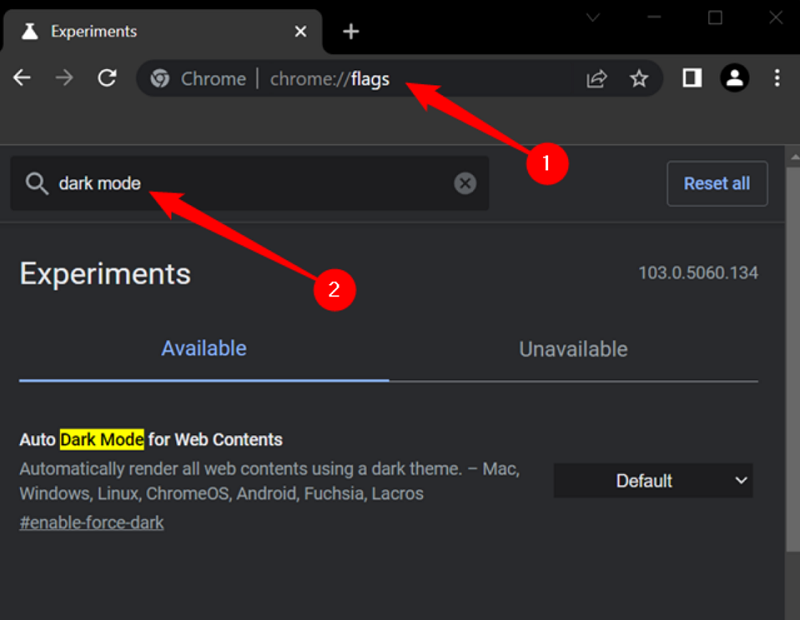 How to force dark mode on every website in Google Chrome