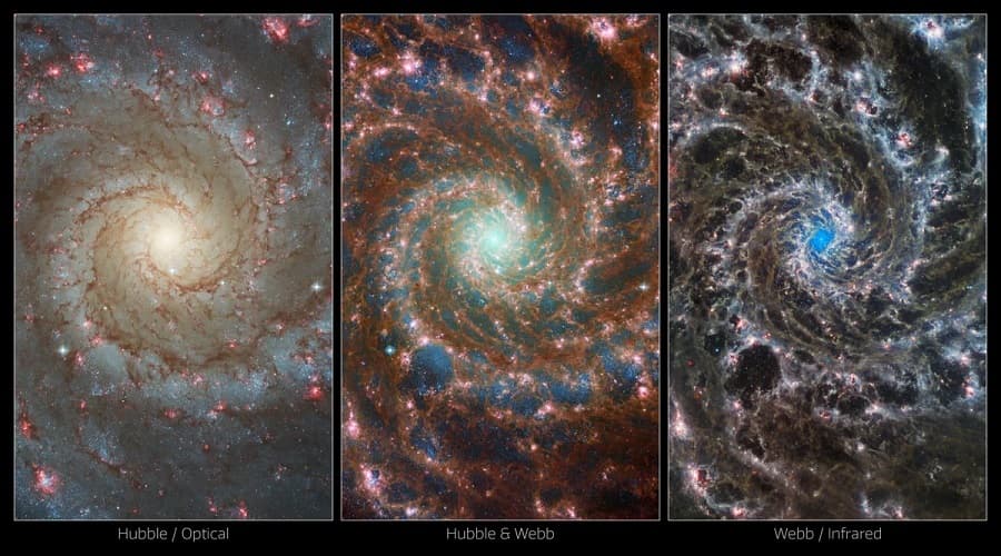 James Webb & Hubble: Impressive combined image of Phantom Galaxy 2 James Webb Phantom Galaxy