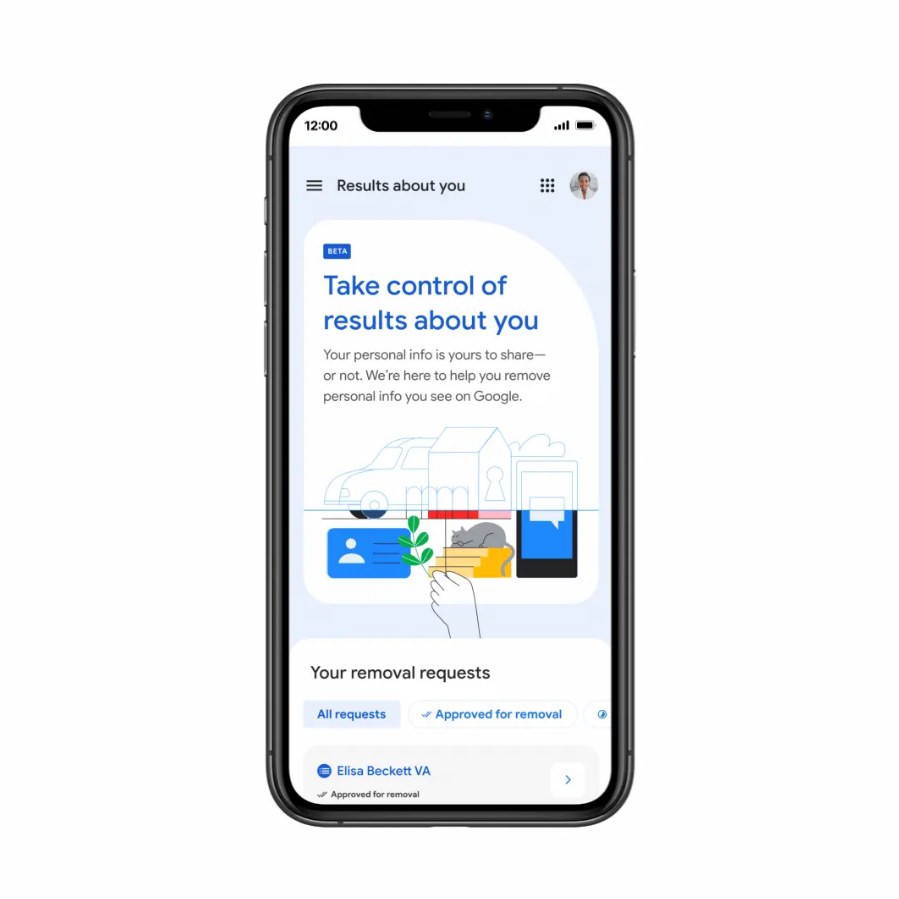 Google search: Κυκλοφορεί το εργαλείο "results about you" 2 Google results about you