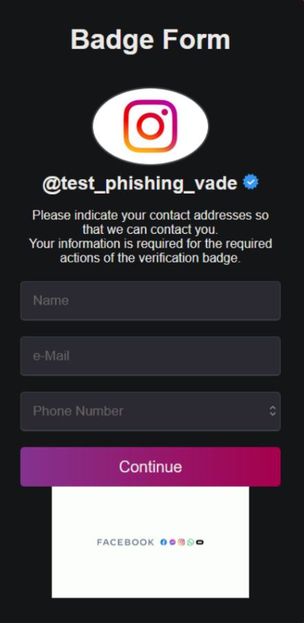 Instagram phishing: Οι χρήστες δελεάζονται με blue badges 3 Instagram phishing: Οι χρήστες δελεάζονται με blue badges