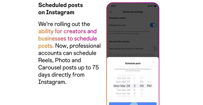 Instagram: Νέο εργαλείο προγραμματισμού αναρτήσεων για επαγγελματικά accounts 2 Instagram
