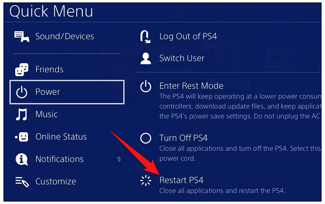 Πώς να κάνετε restart σε ένα PS4 3 PS4 restart