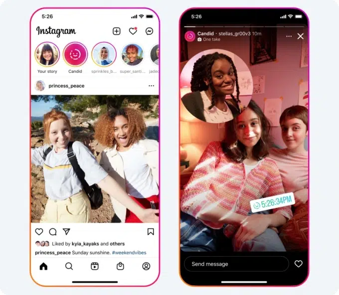 Instagram has released the new Candid Stories 2 feature Instagram launches new Candid Stories feature