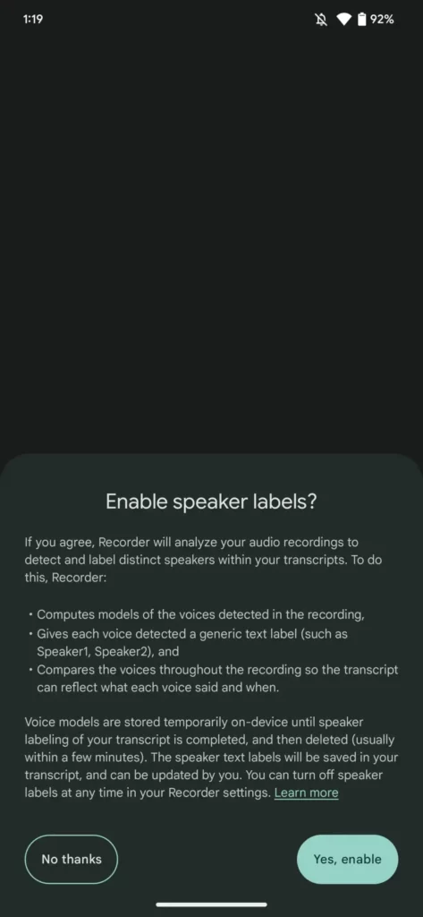 Pixel Recorder 4.2: Η Google πρόσθεσε τα Speaker labels! 3 Pixel Recorder 4.2: Η Google πρόσθεσε τα Speaker labels!