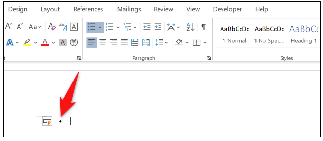 word bullet points