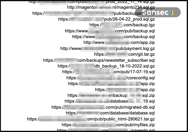 online stores exposed backups exposed data