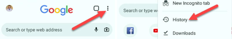 How to delete Google Search History on Android