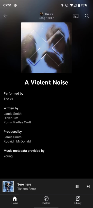 YouTube Music: Songs get "View song credits" 3 YouTube Music: Songs get "View song credits"