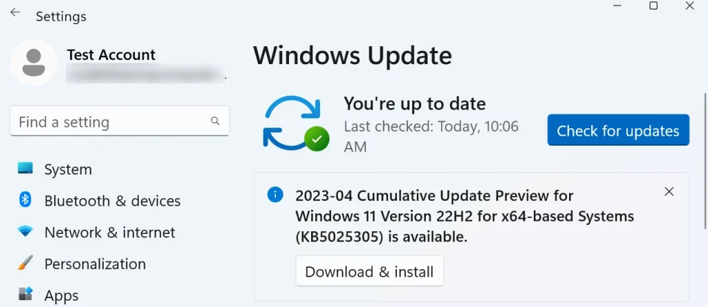 Windows 11: Προσθέτει προτεραιότητα για τα updates με το KB5025305 2 Windows 11