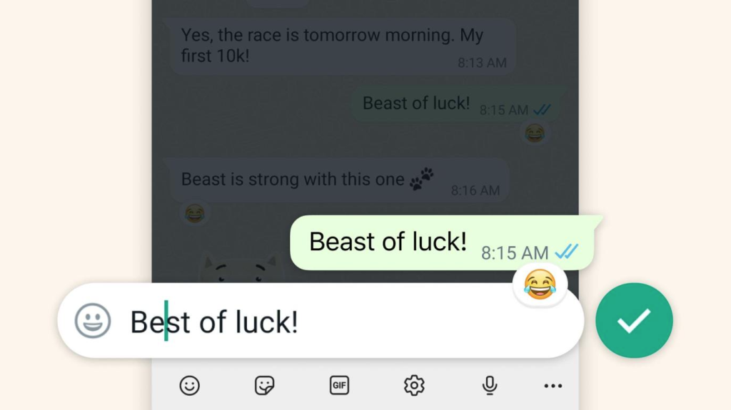 Το WhatsApp σας επιτρέπει πλέον να επεξεργάζεστε μηνύματα με χρονικό όριο 15 λεπτών