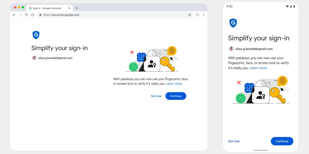 Google: Πρόσθεσε την επιλογή σύνδεσης με passkeys! 1 Google: Πρόσθεσε την επιλογή σύνδεσης με passkeys!