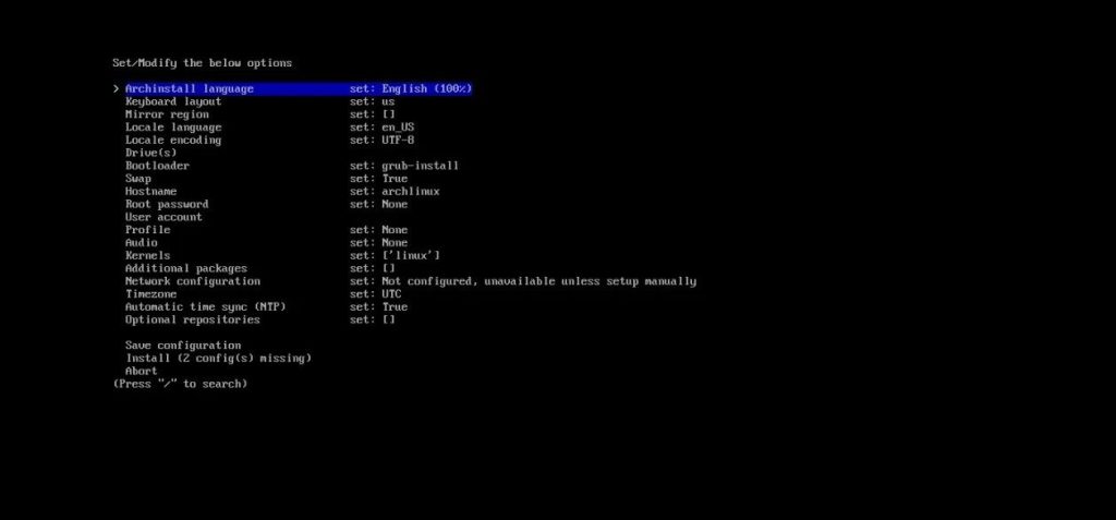 Arch Linux Installer