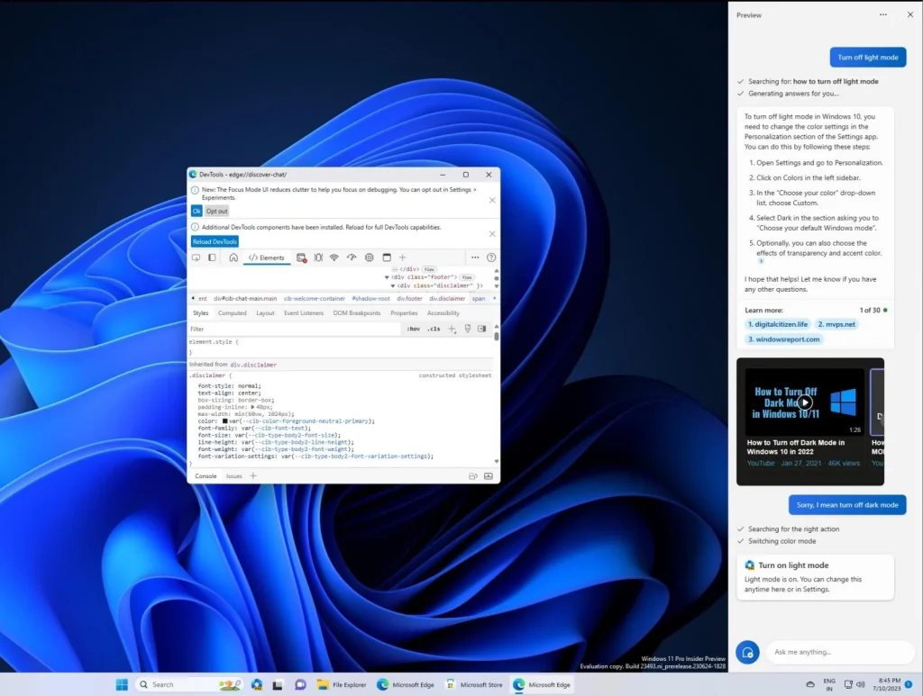 Windows 11: Update 23H2 will be released in the fall 2 Windows Copilot