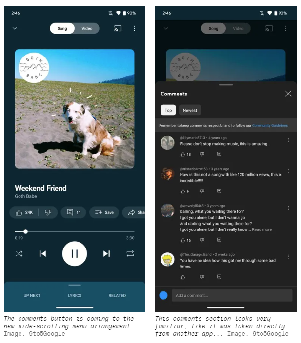 YouTube Music now features YouTube 2 comments YouTube Music now features YouTube comments
