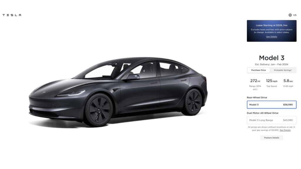 Tesla launches Model 3 Highland in North America 1 Tesla Model 3 Highlander