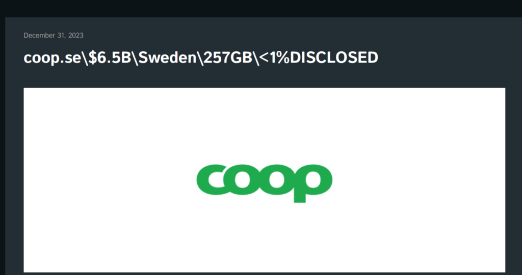 Η ομάδα Cactus Ransomware χάκαρε την Σουηδική εταιρεία Coop 2 Cactus Ransomware
