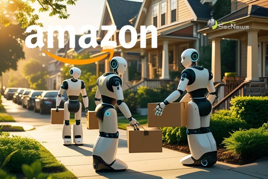 Amazon: Humanoid robots for package delivery? 1 Amazon Humanoid Robots Deliver Packages
