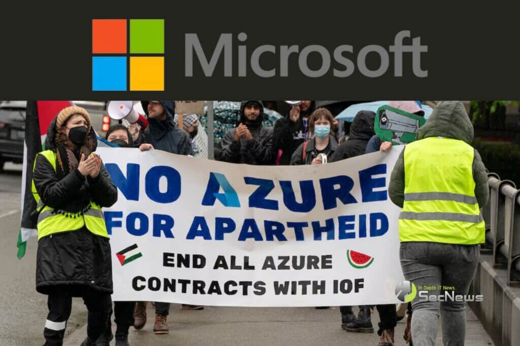 Microsoft lays off employees - protesters 1 Microsoft lays off employees