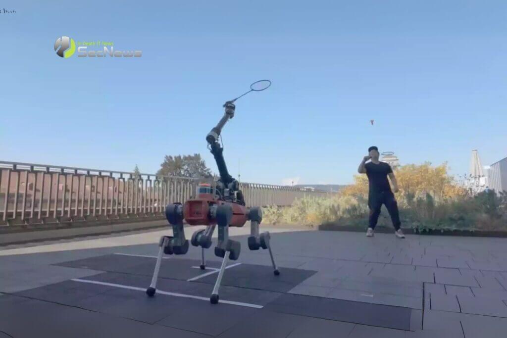 The robot dog ANYmal plays badminton against humans 1 ANYmal