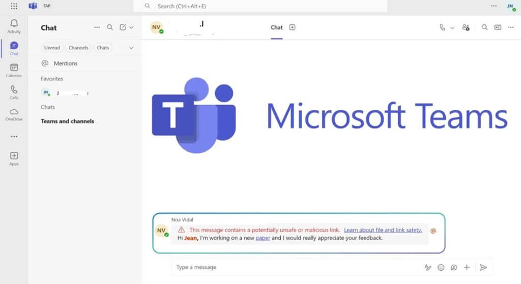Microsoft Teams: Automatic notifications for malicious links 2 Microsoft Teams: Automatic notifications for malicious links