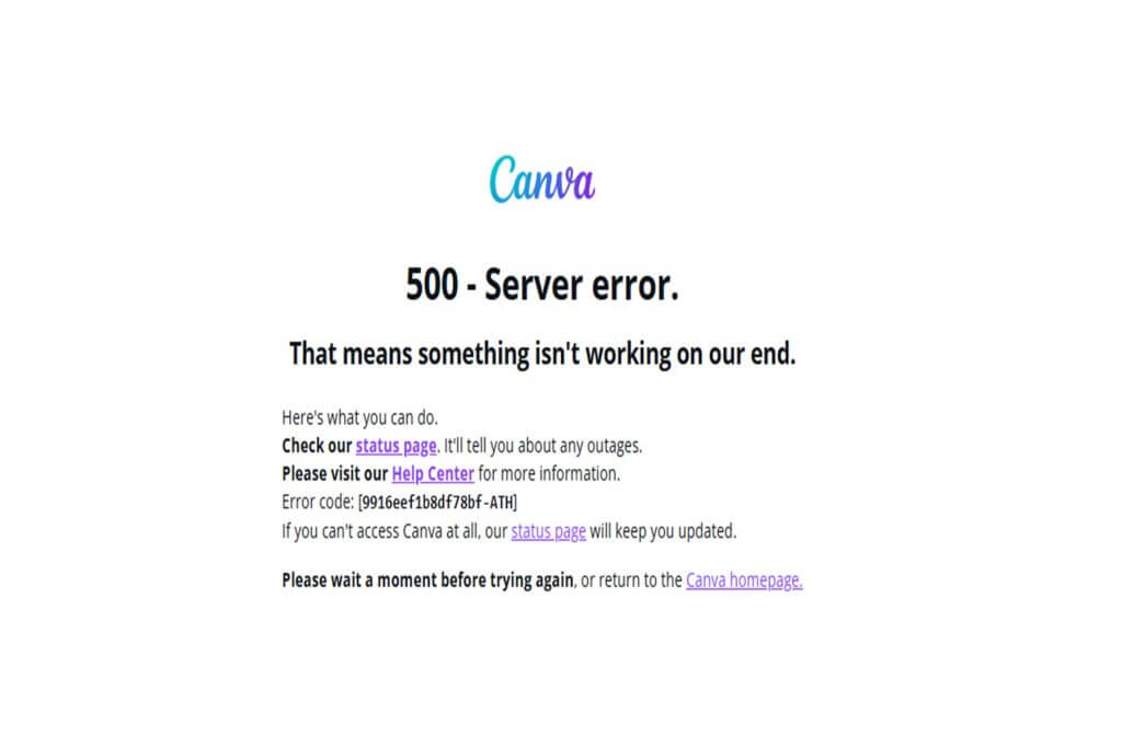 Canva down
