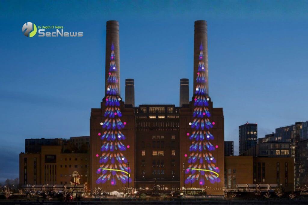 Apple lights up Battersea Power Station with Christmas trees designed on iPad 1 Battersea Power Station