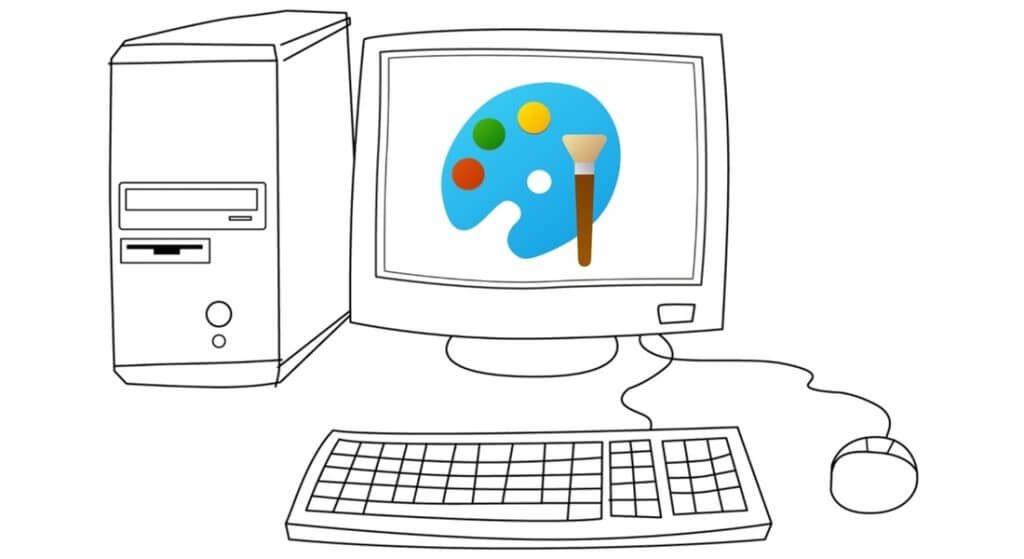 Create a coloring book with Microsoft Paint