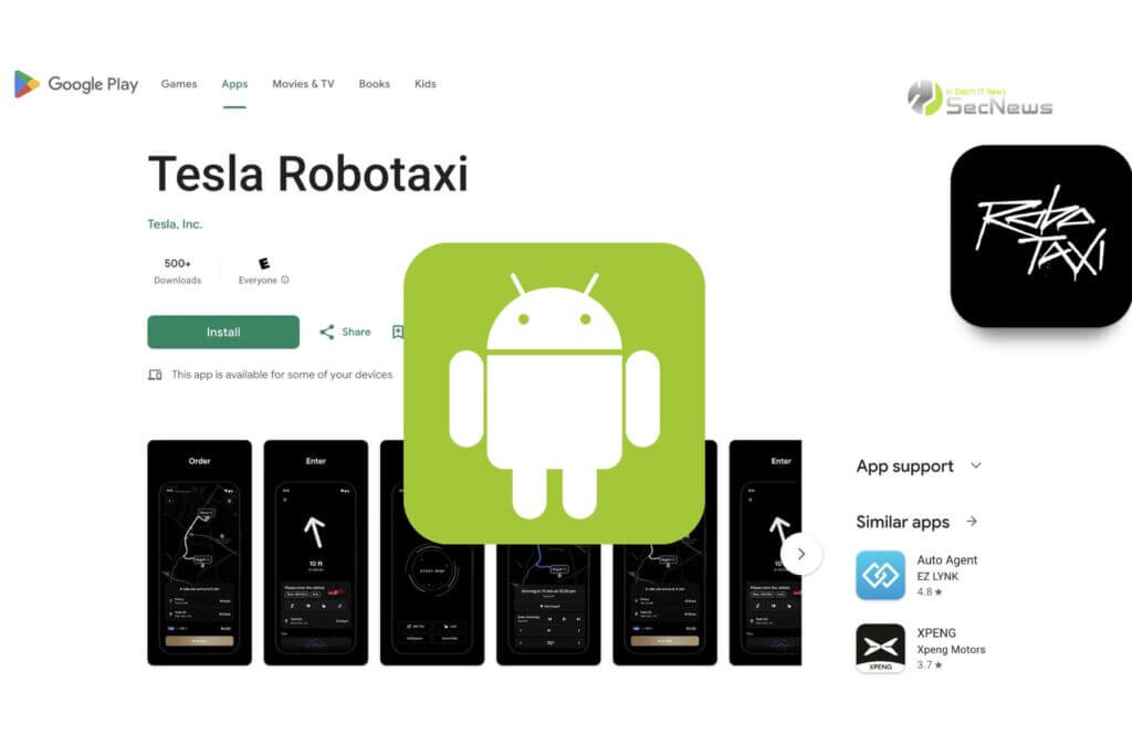 Tesla releases 'Robotaxi' app on Android 1 Tesla Robotaxi Android