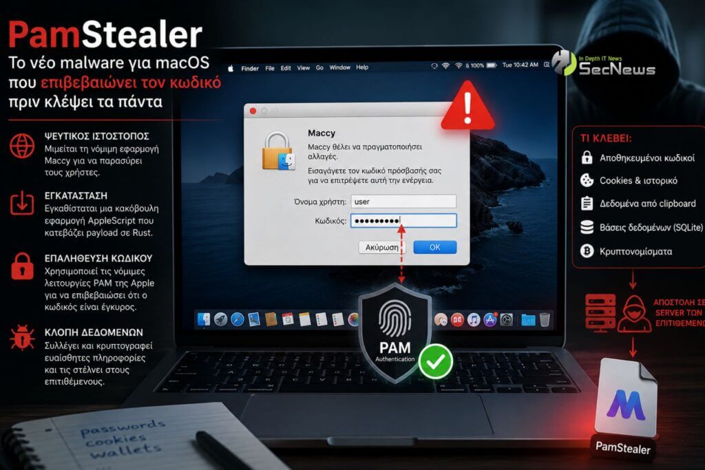 PamStealer: Νέο Mac malware επιβεβαιώνει κωδικούς πριν «αδειάσει» το σύστημα 1 PamStealer: Νέο Mac malware επιβεβαιώνει κωδικούς πριν «αδειάσει» το σύστημα