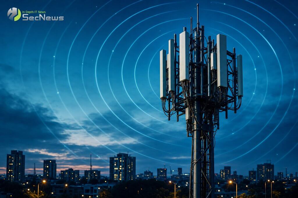 Cell phone tower with PDCCH LTE reconnaissance radio signals