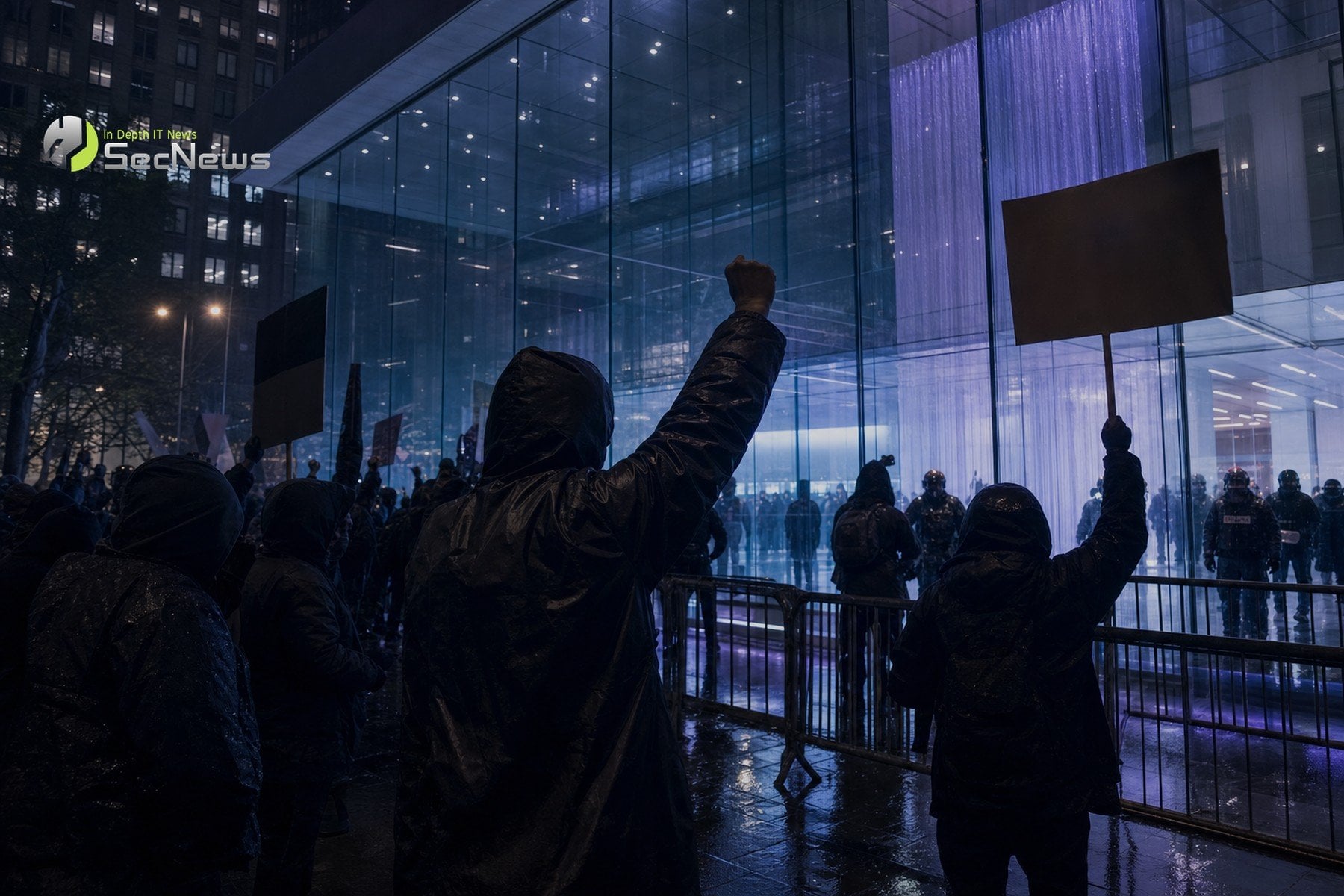 Child safety protesters target Apple Fifth Avenue during iPhone 18 Pro launch Article image: Child safety protesters target Apple Fifth Avenue at iPhone 18 Pro release